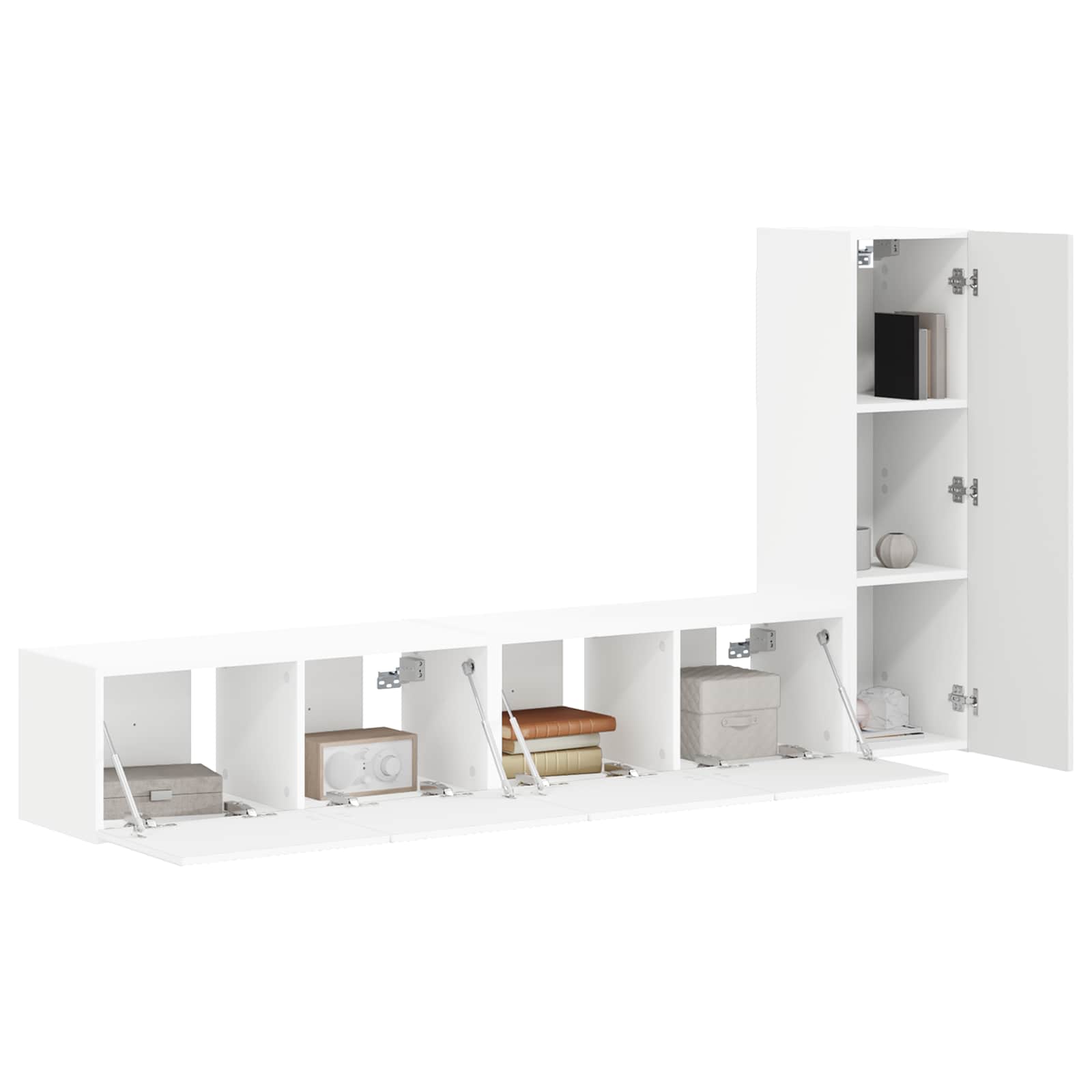 Conjunto De Mueble De Tv 3 Pcs Madera De Ingeniería
