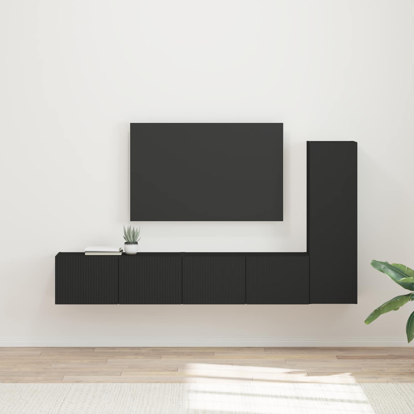 Conjunto De Mueble De Tv Montaje En La Pared 3 Pcs
