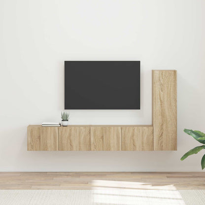 Conjunto De Mueble De Tv Montaje En La Pared 3 Pcs