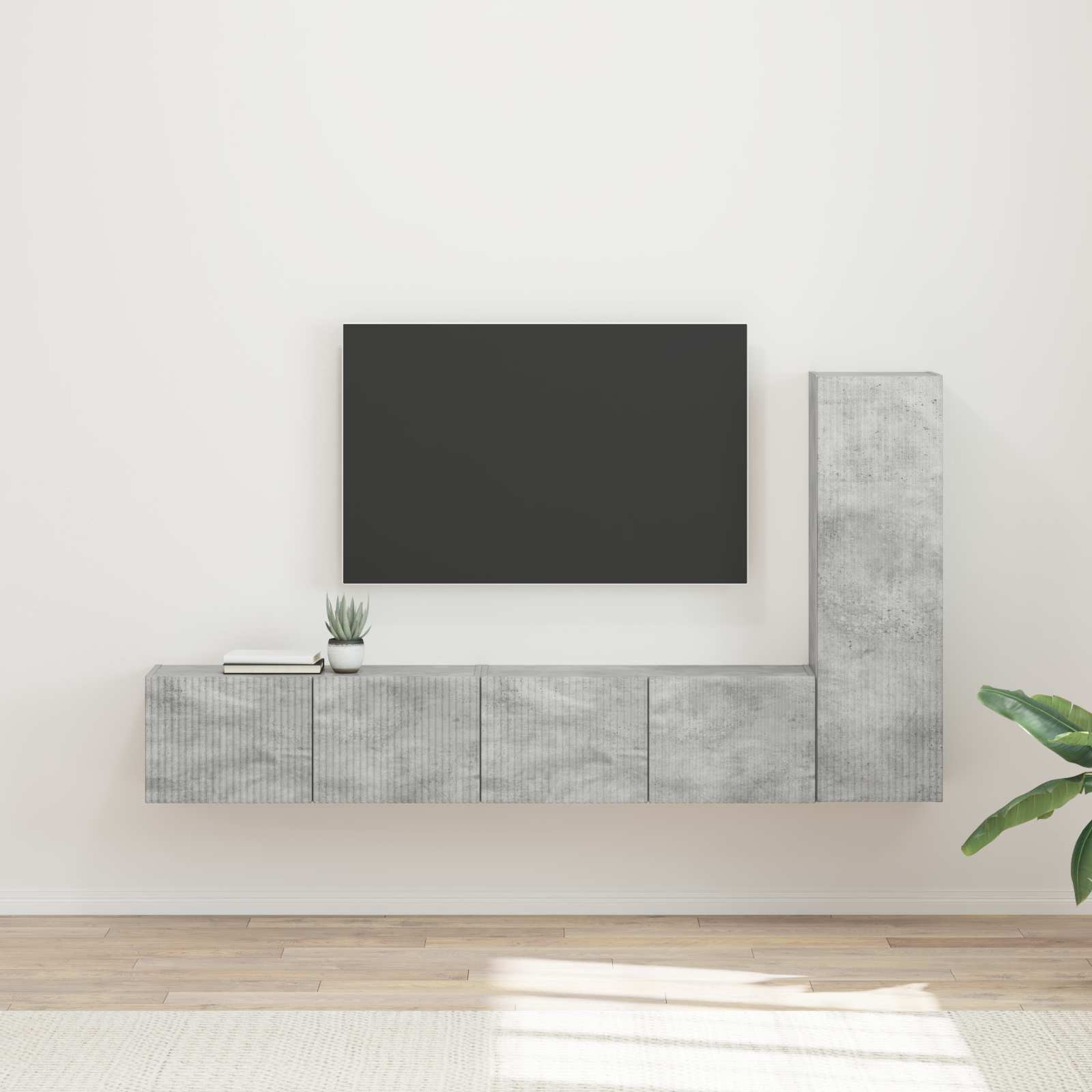 Conjunto De Mueble De Tv Montaje En La Pared 3 Pcs
