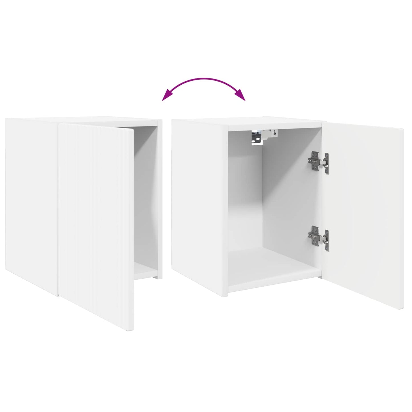 Conjunto De Mueble De Tv 4 Pcs Madera De Ingeniería