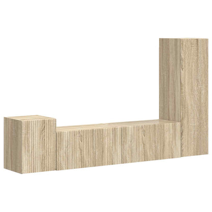 Conjunto De Mueble De Tv Montaje En La Pared 4 Pcs