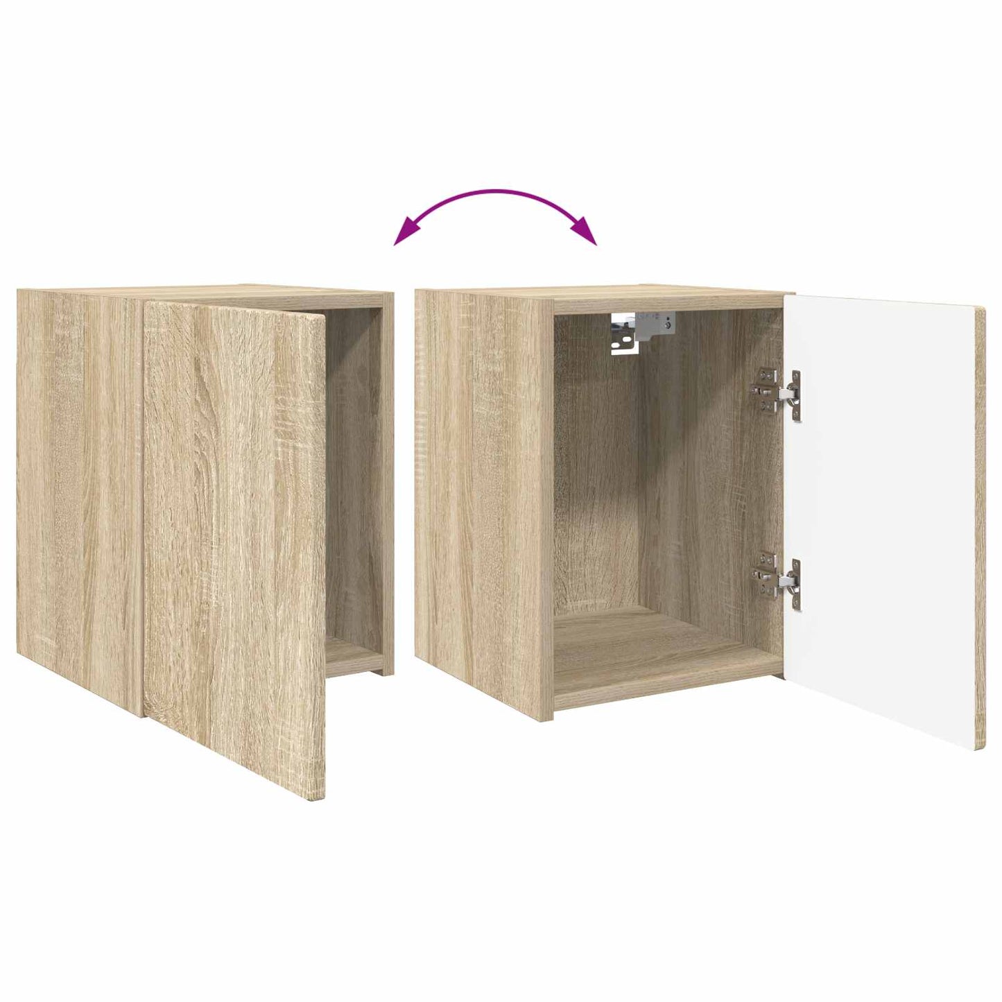 Conjunto De Mueble De Tv Montaje En La Pared 4 Pcs