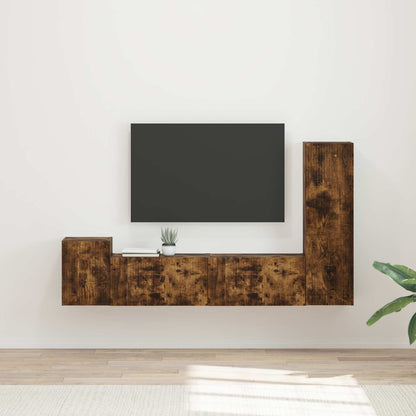 Conjunto De Mueble De Tv Montaje En La Pared 4 Pcs