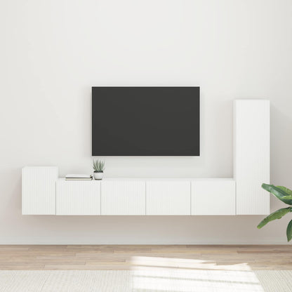 Conjunto De Mueble De Tv 3 Pcs Madera De Ingeniería