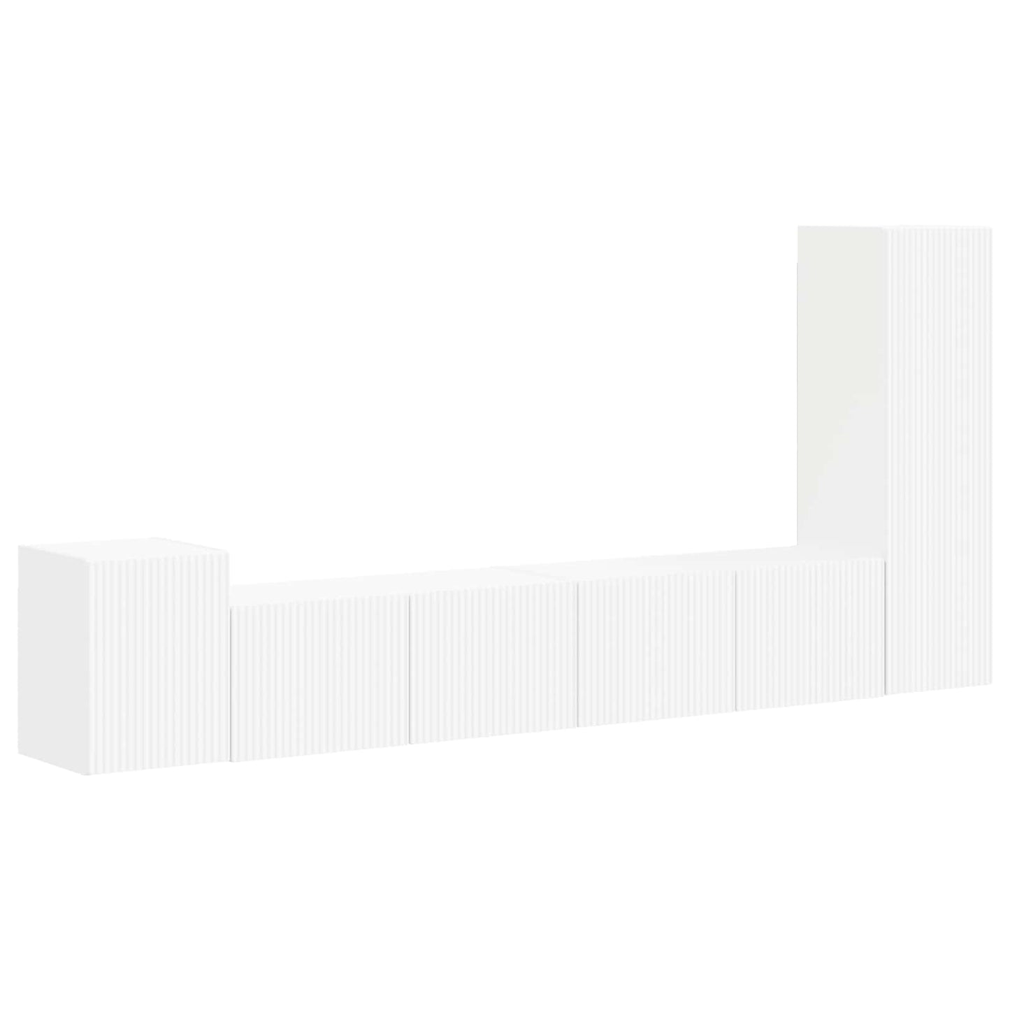 Conjunto De Mueble De Tv 3 Pcs Madera De Ingeniería