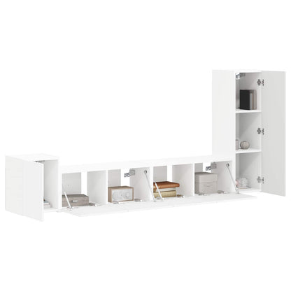 Conjunto De Mueble De Tv 3 Pcs Madera De Ingeniería