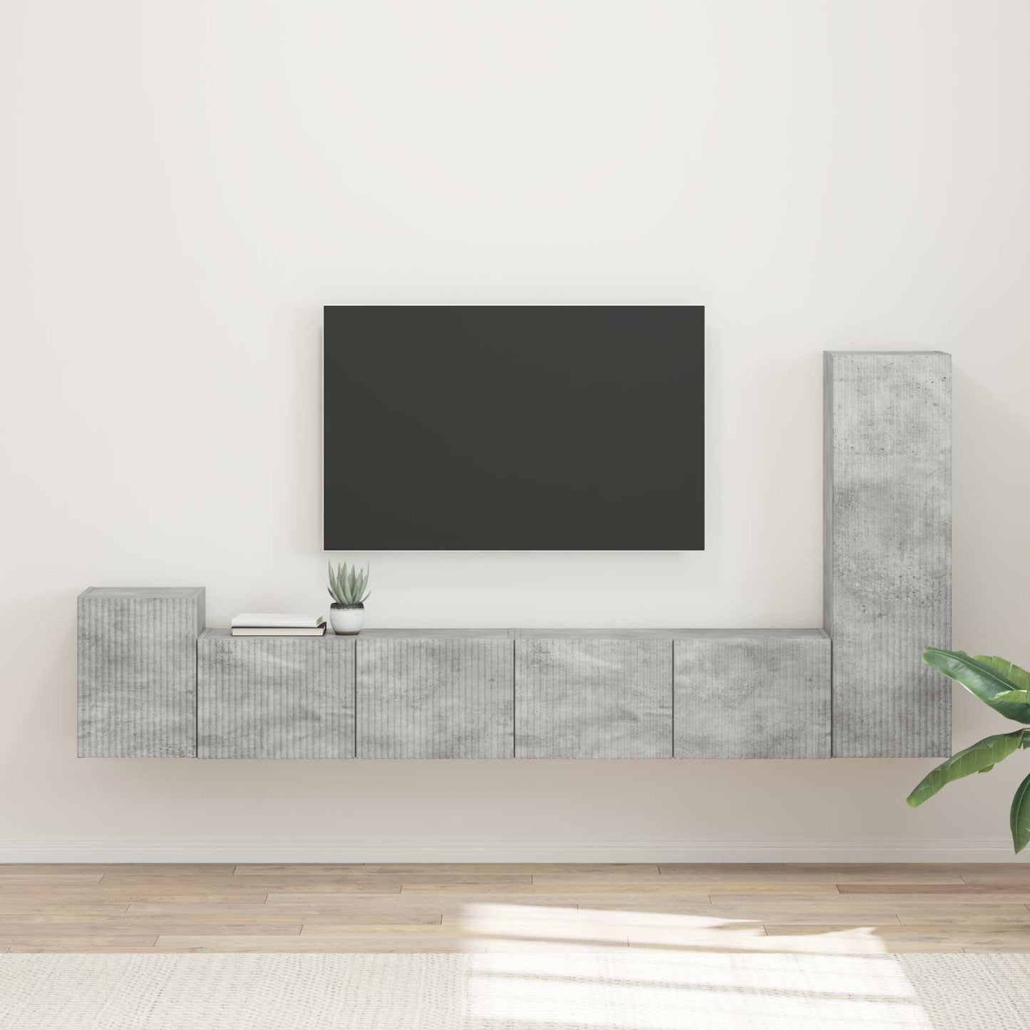 Conjunto De Mueble De Tv Montaje En La Pared 3 Pcs Madera Vieja
