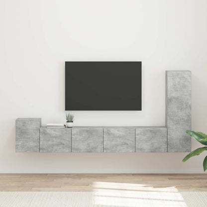 Conjunto De Mueble De Tv Montaje En La Pared 3 Pcs Madera Vieja