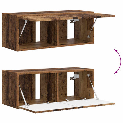 Conjunto De Mueble De Tv Montaje En La Pared 3 Pcs Madera Vieja