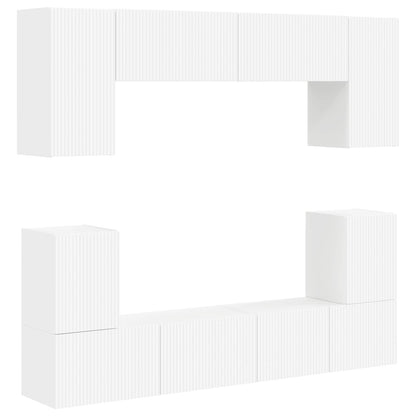 Conjunto De Mueble De Tv 5 Pcs Madera De Ingeniería