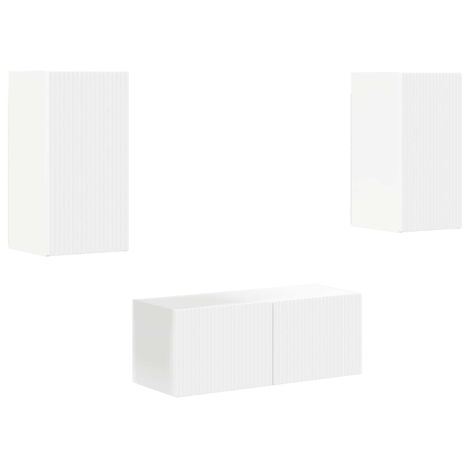 Conjunto De Mueble De Tv 6 Pcs Madera De Ingeniería