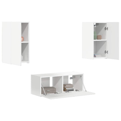Conjunto De Mueble De Tv 6 Pcs Madera De Ingeniería