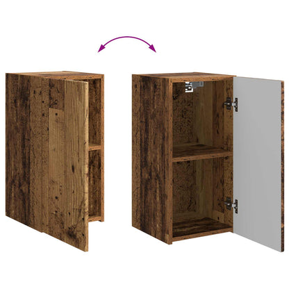 Conjunto De Mueble De Tv Montaje En La Pared 6 Pcs Madera Vieja