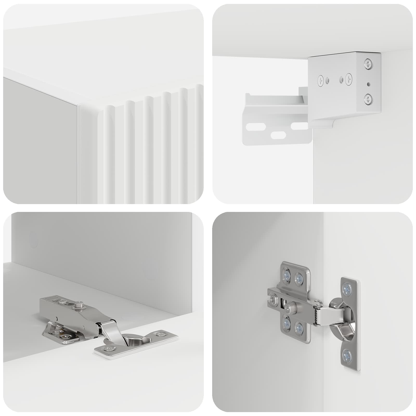 Conjunto De Mueble De Tv 5 Pcs Madera De Ingeniería