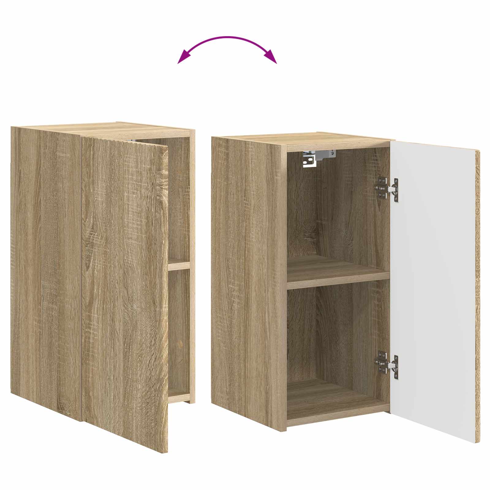 Conjunto De Mueble De Tv Montaje En La Pared 5 Pcs Roble Sonoma