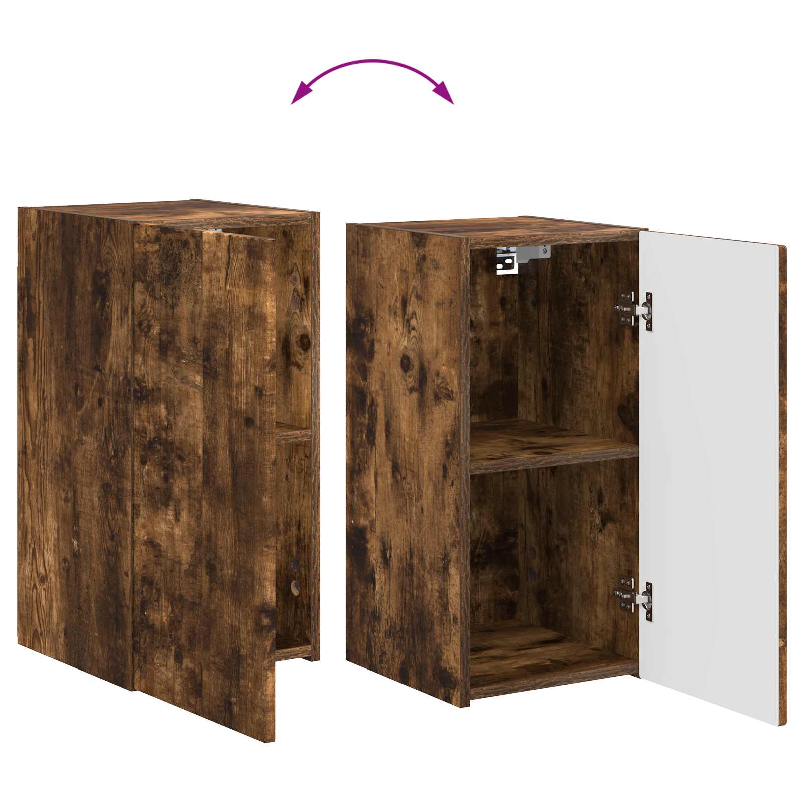 Conjunto De Mueble De Tv 5 Pcs Roble Ahumado