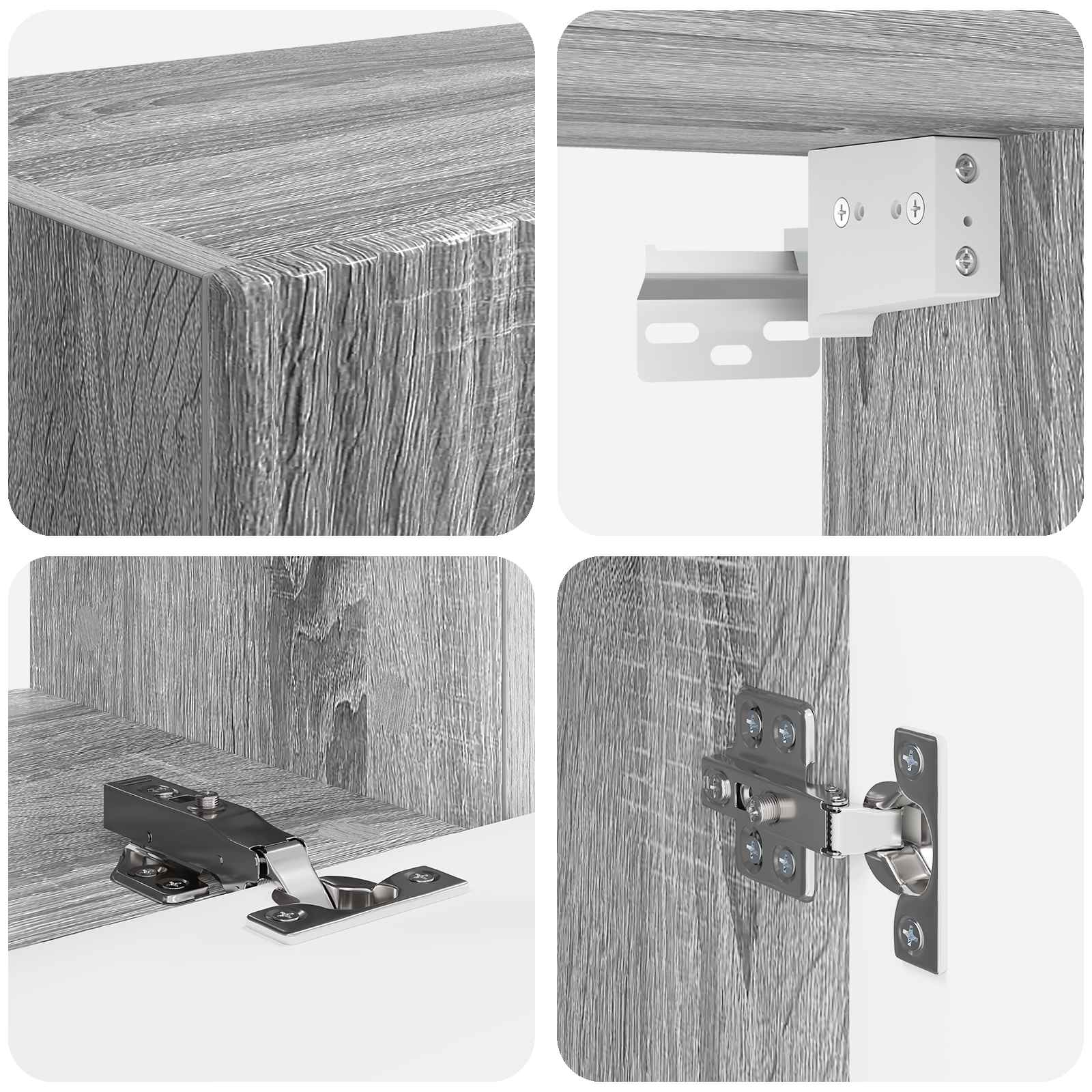 Conjunto De Mueble De Tv 5 Pcs Gris Sonoma Madera De Ingeniería