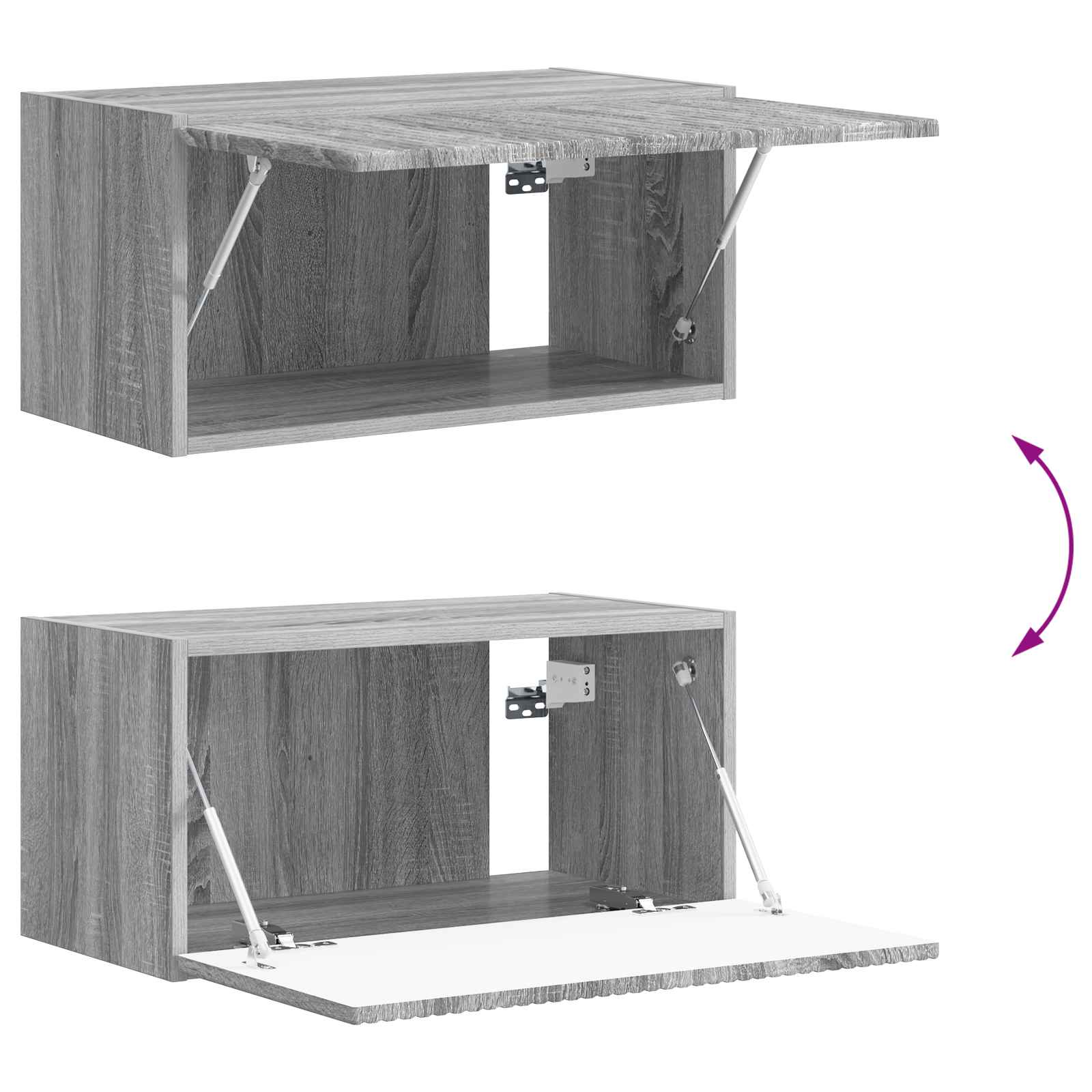Conjunto De Mueble De Tv 5 Pcs Gris Sonoma Madera De Ingeniería