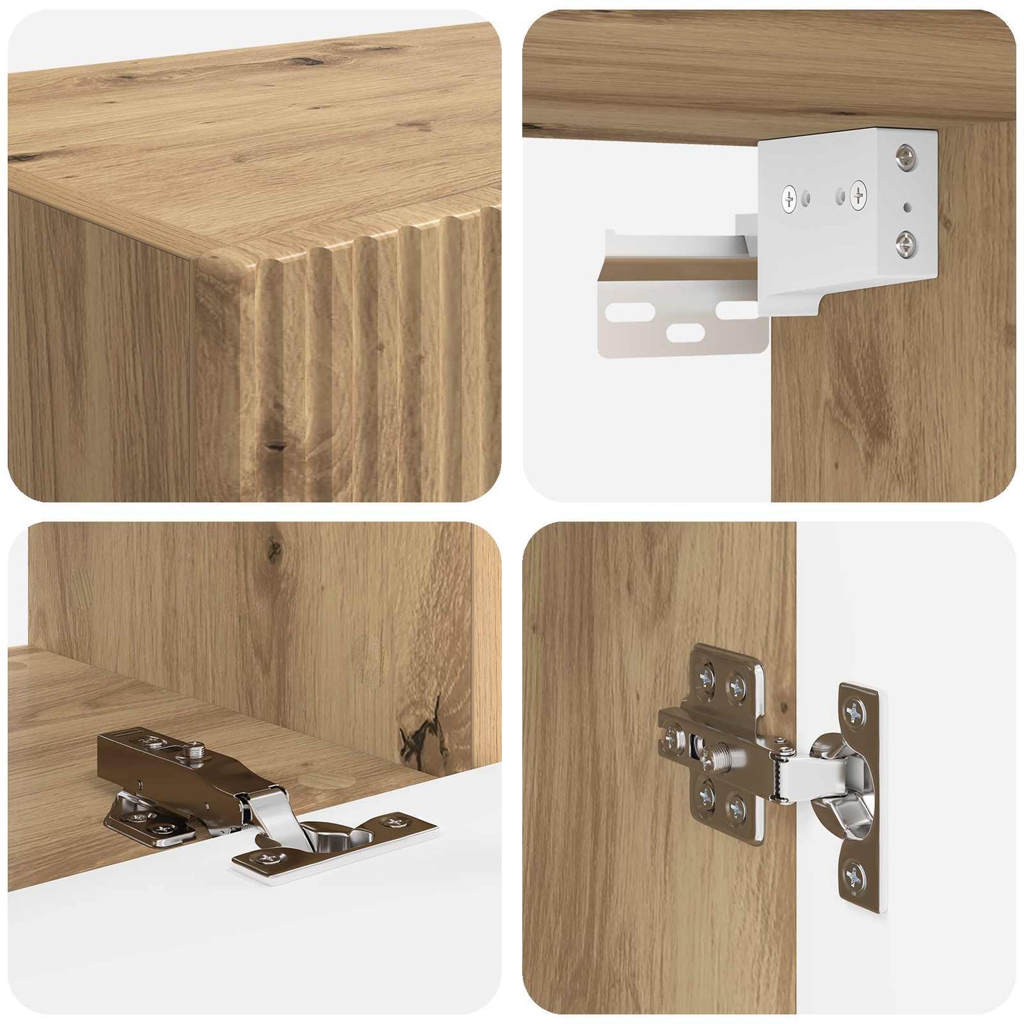 Conjunto De Mueble De Tv 5 Pcs Roble Artesanal