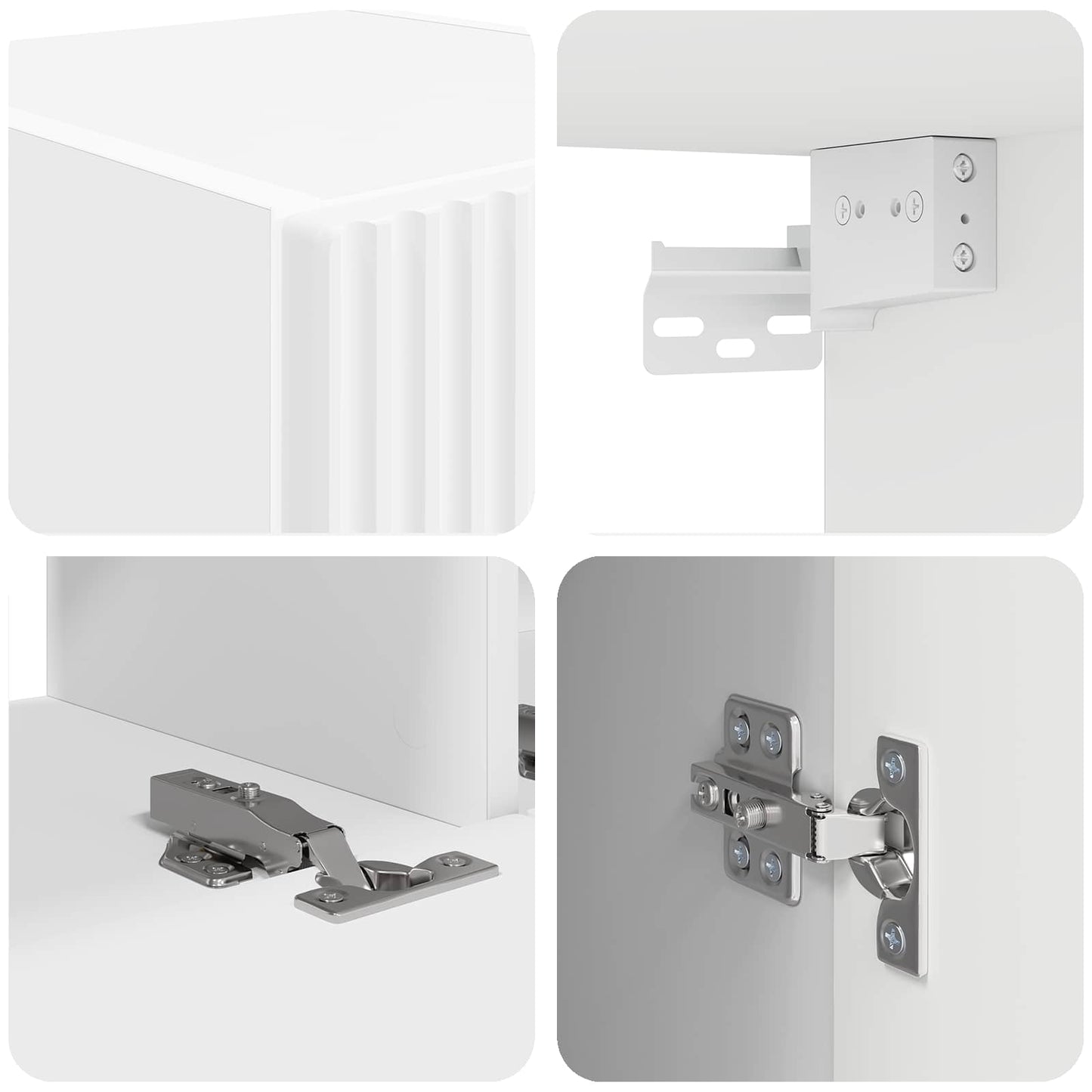 Conjunto De Mueble De Tv 5 Pcs Madera De Ingeniería
