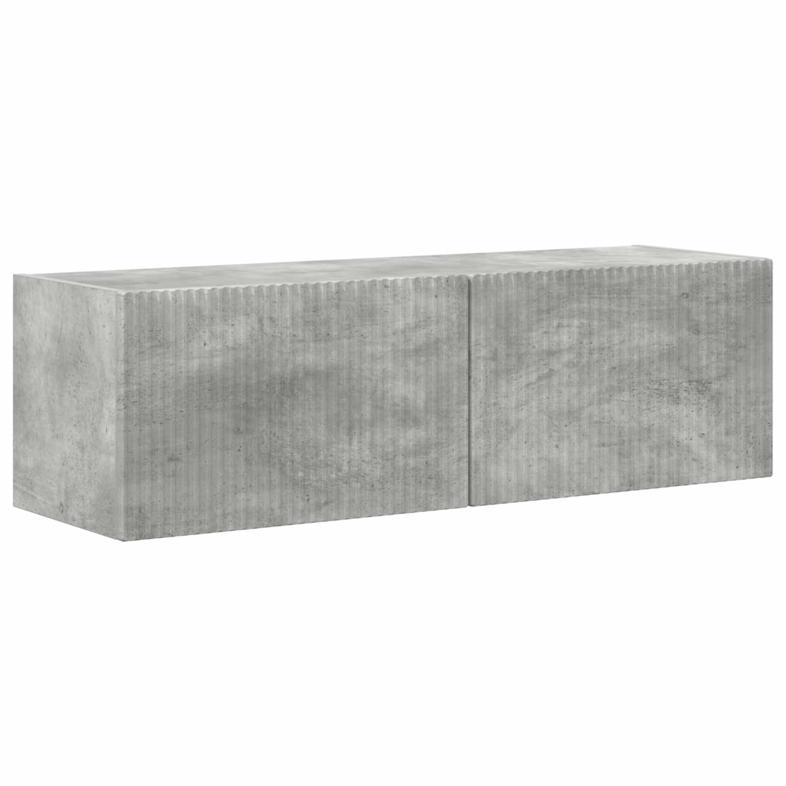 Conjunto De Mueble De Tv 5 Pcs Gris Concreto