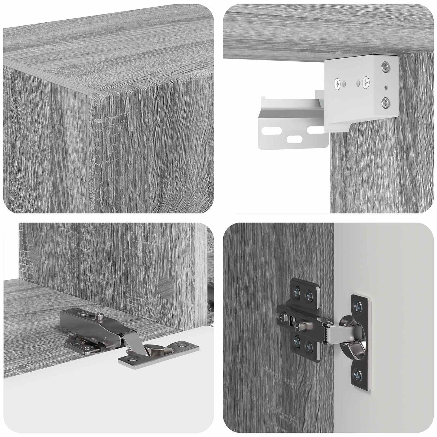 Conjunto De Mueble De Tv 5 Pcs Gris Sonoma Madera De Ingeniería