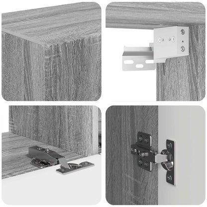 Conjunto De Mueble De Tv 5 Pcs Gris Sonoma Madera De Ingeniería
