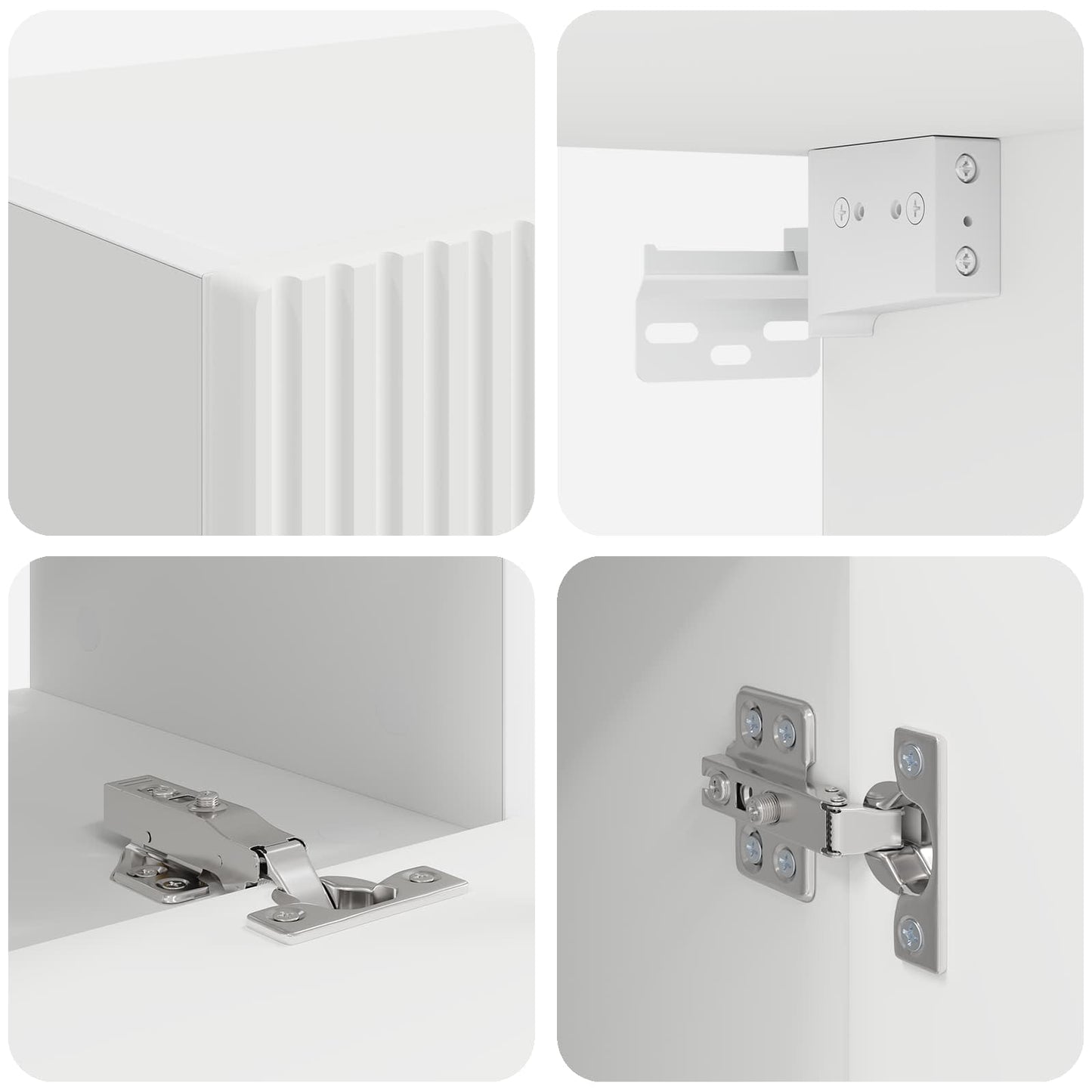 Conjunto De Mueble De Tv 5 Pcs Madera De Ingeniería