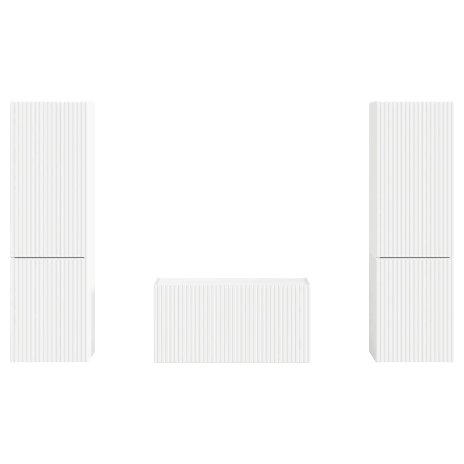 Conjunto De Mueble De Tv 5 Pcs Madera De Ingeniería