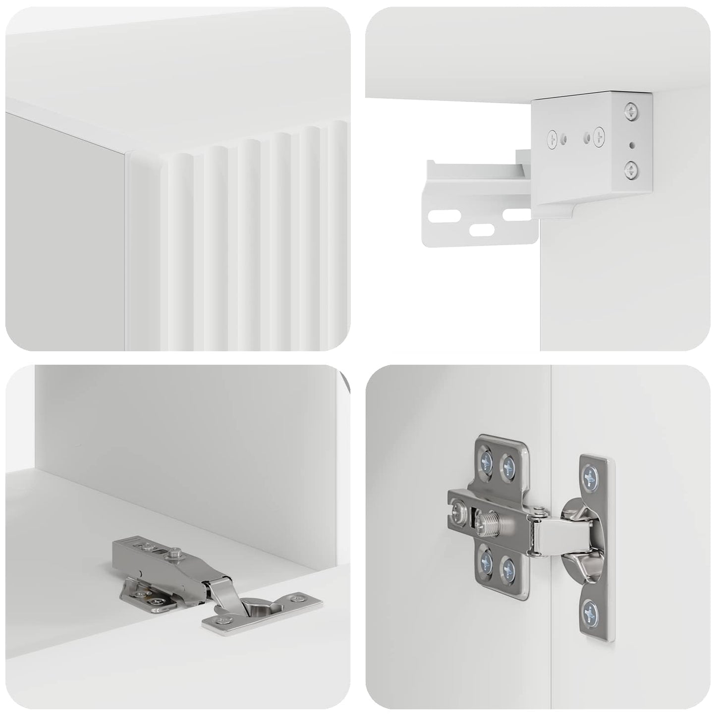 Conjunto De Mueble De Tv 6 Pcs Madera De Ingeniería