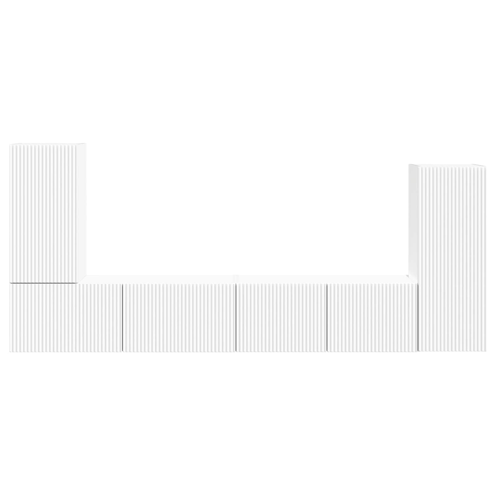Conjunto De Mueble De Tv 4 Pcs Madera De Ingeniería