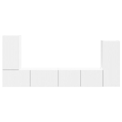 Conjunto De Mueble De Tv 4 Pcs Madera De Ingeniería