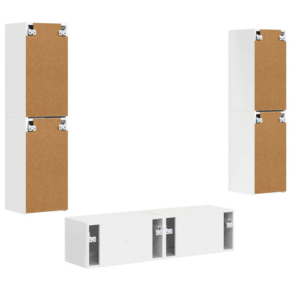 Conjunto De Mueble De Tv 6 Pcs Madera De Ingeniería