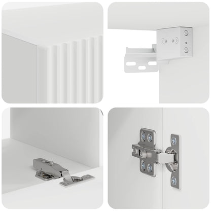 Conjunto De Mueble De Tv 8 Pcs Madera De Ingeniería