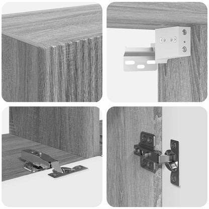 Conjunto De Mueble De Tv 4 Pcs Madera De Ingeniería