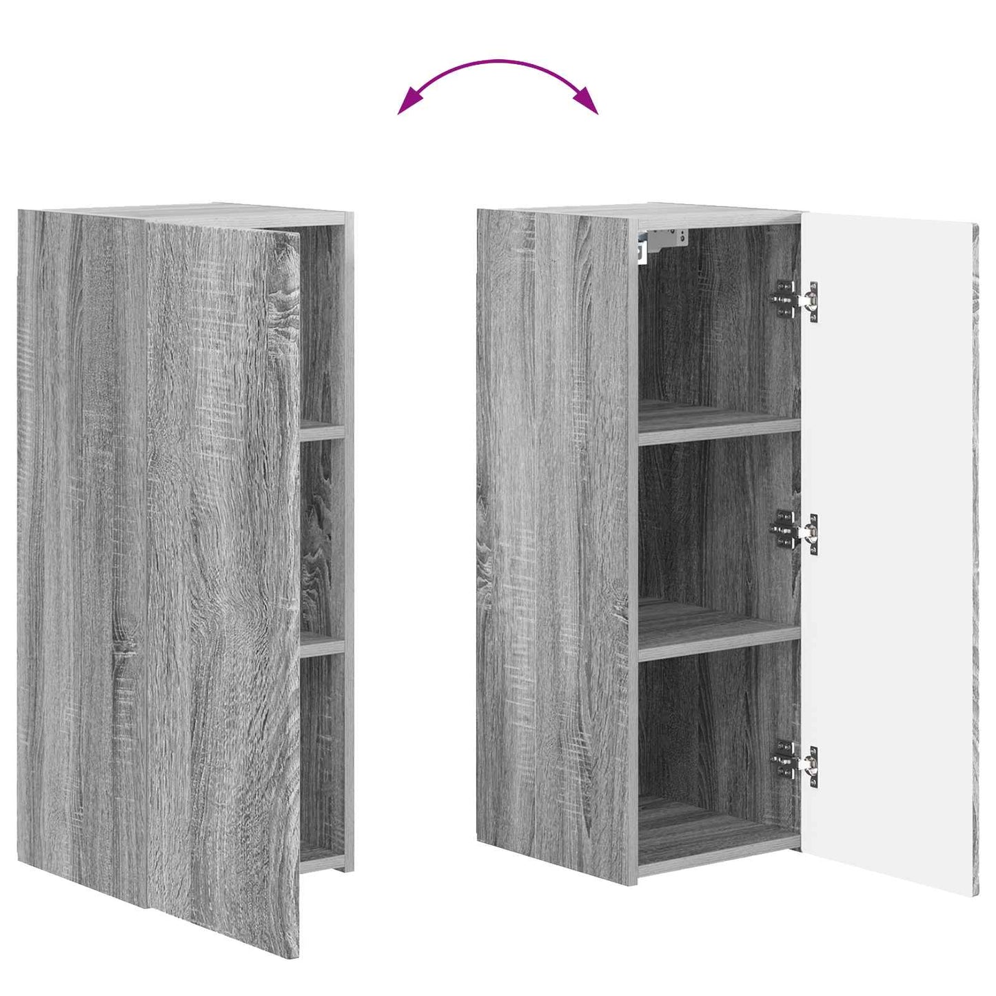 Conjunto De Mueble De Tv 4 Pcs Madera De Ingeniería