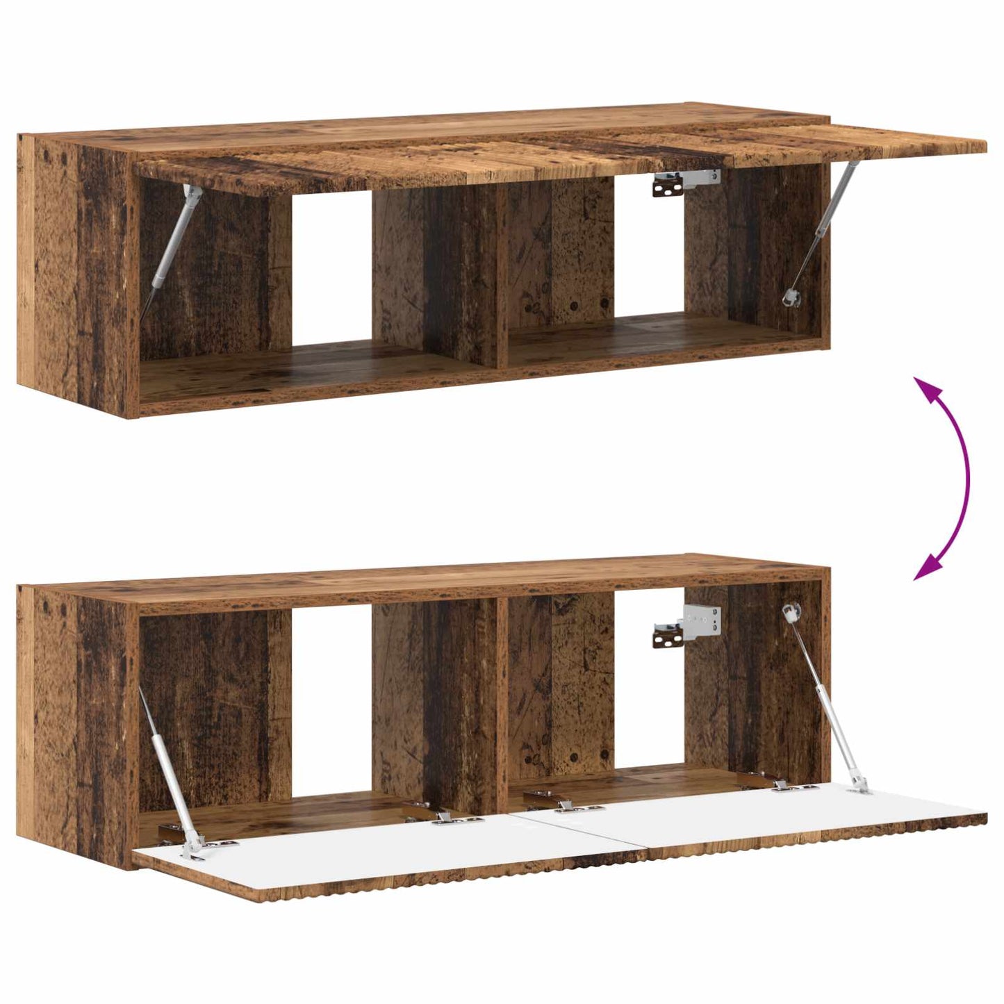Mueble De Tv 5 Pcs Madera Vieja