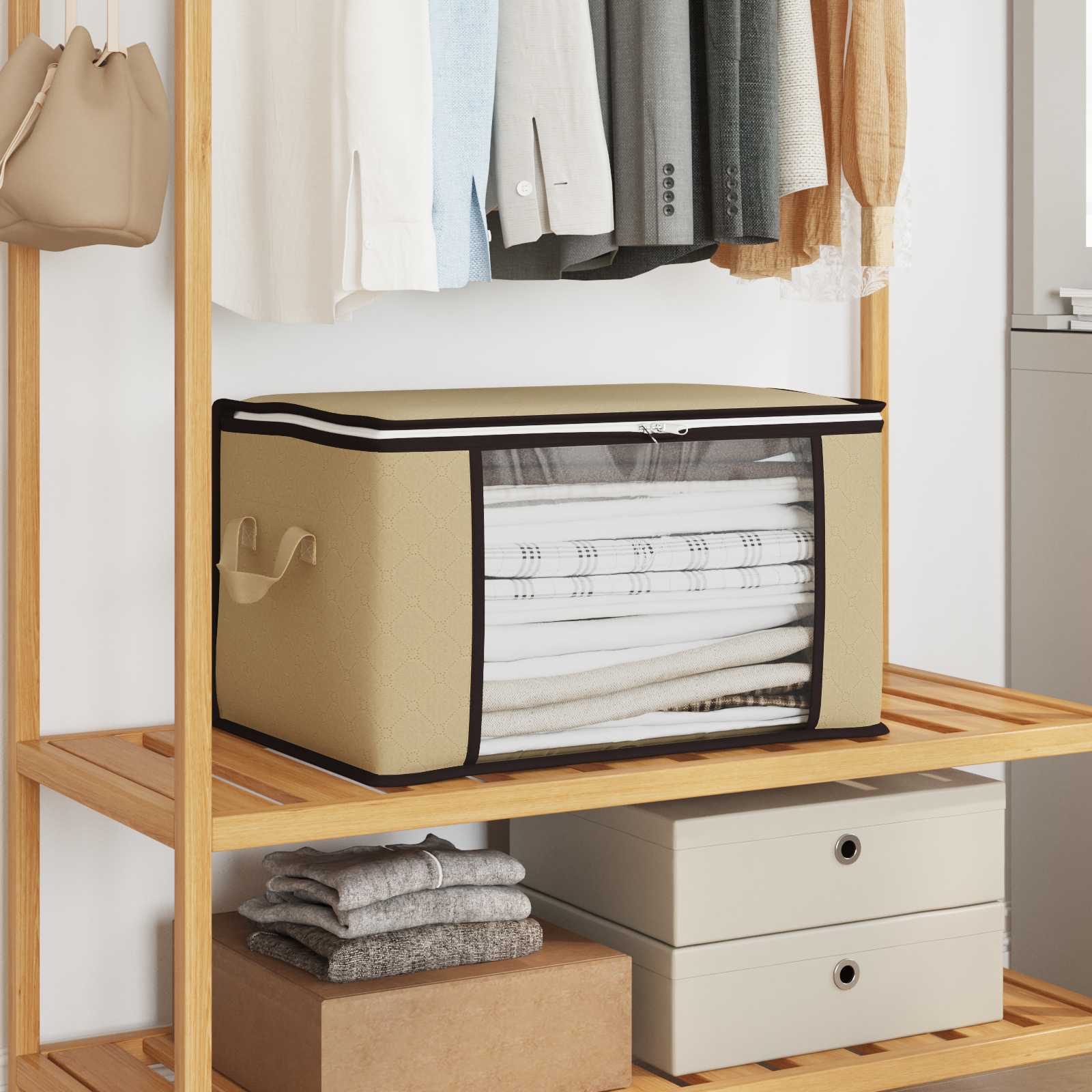 Caja De Almacenamiento Con Ventana Lateral Transparente 6 Pcs