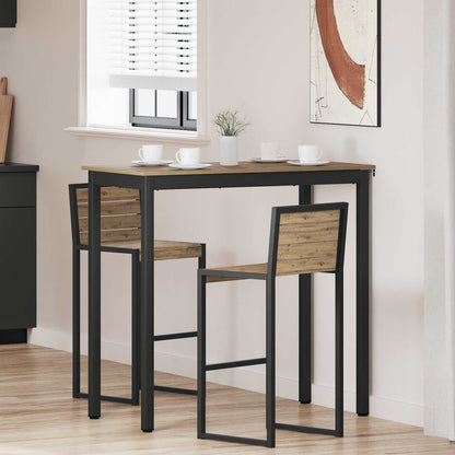 Mesa De Barra De Pie Madera De Ingeniería Cuadrado