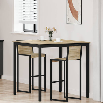 Mesa De Barra De Pie Madera De Ingeniería Cuadrado