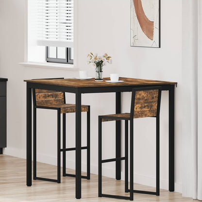Mesa De Barra De Pie Madera De Ingeniería Cuadrado