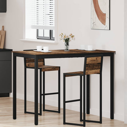 Mesa De Barra De Pie Madera De Ingeniería Cuadrado