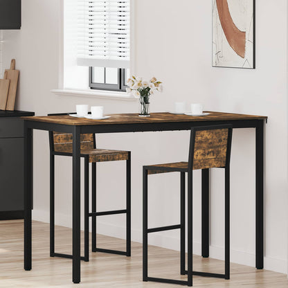 Mesa De Barra De Pie Madera De Ingeniería Cuadrado