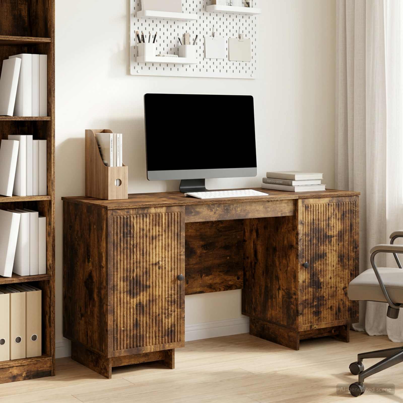 Escritorio Madera De Ingeniería 142,5 X 50 X 75 Cm