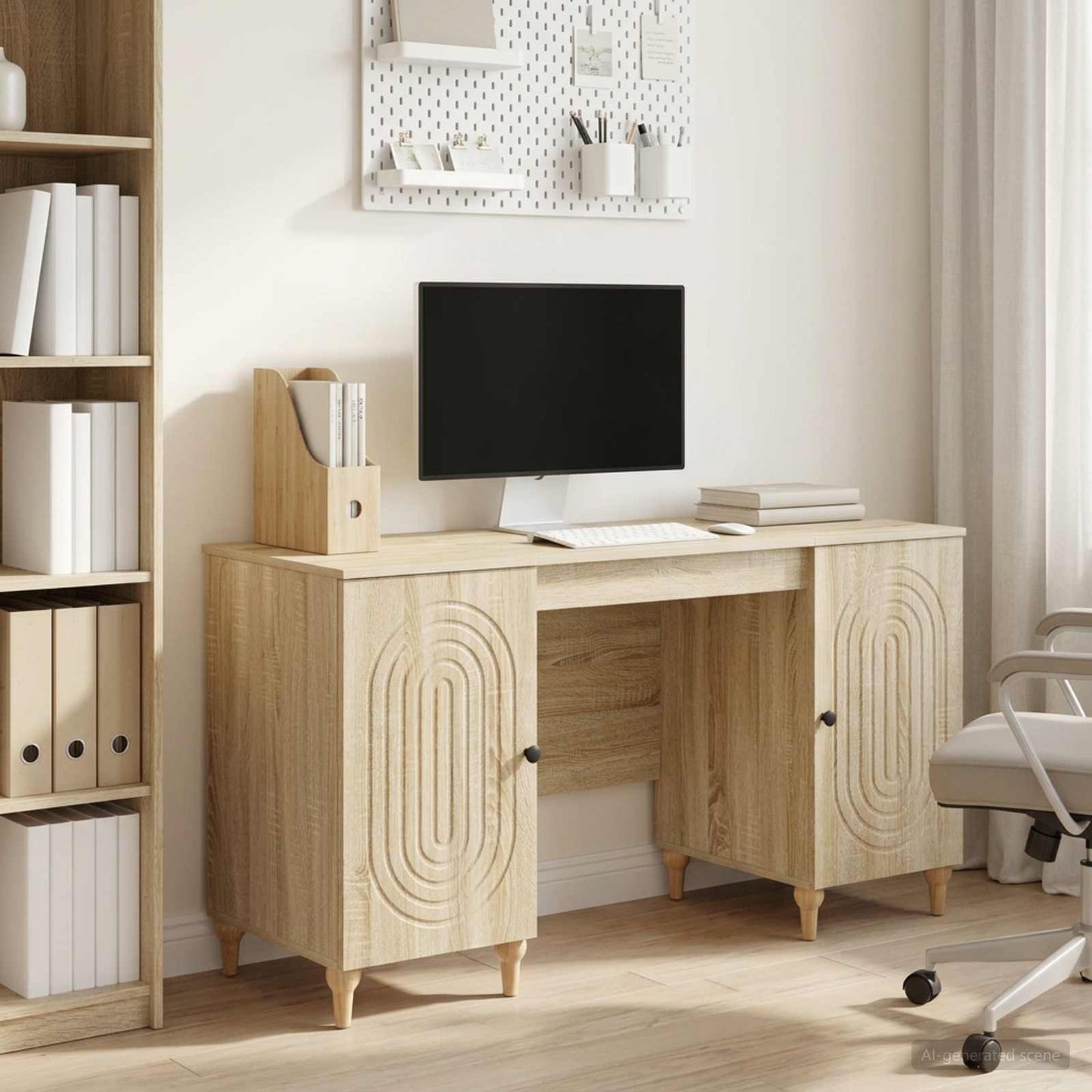 Escritorio 142,5 X 50 X 75 Cm Madera De Ingeniería