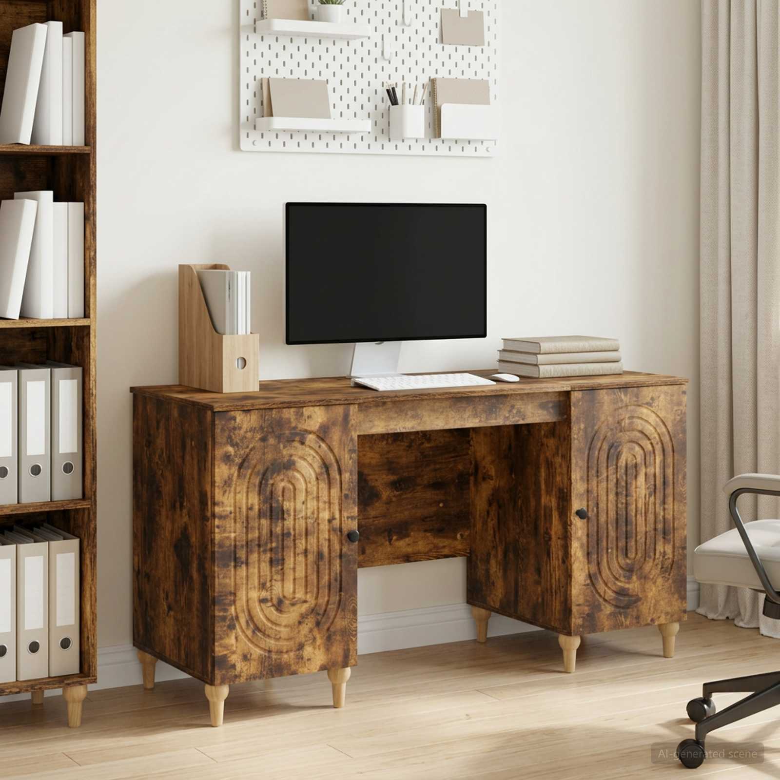 Escritorio 142,5 X 50 X 75 Cm Madera De Ingeniería