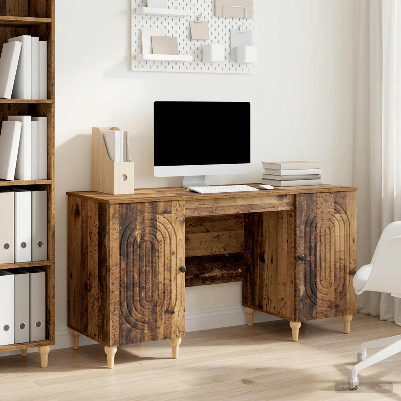 Escritorio 142,5 X 50 X 75 Cm Madera De Ingeniería