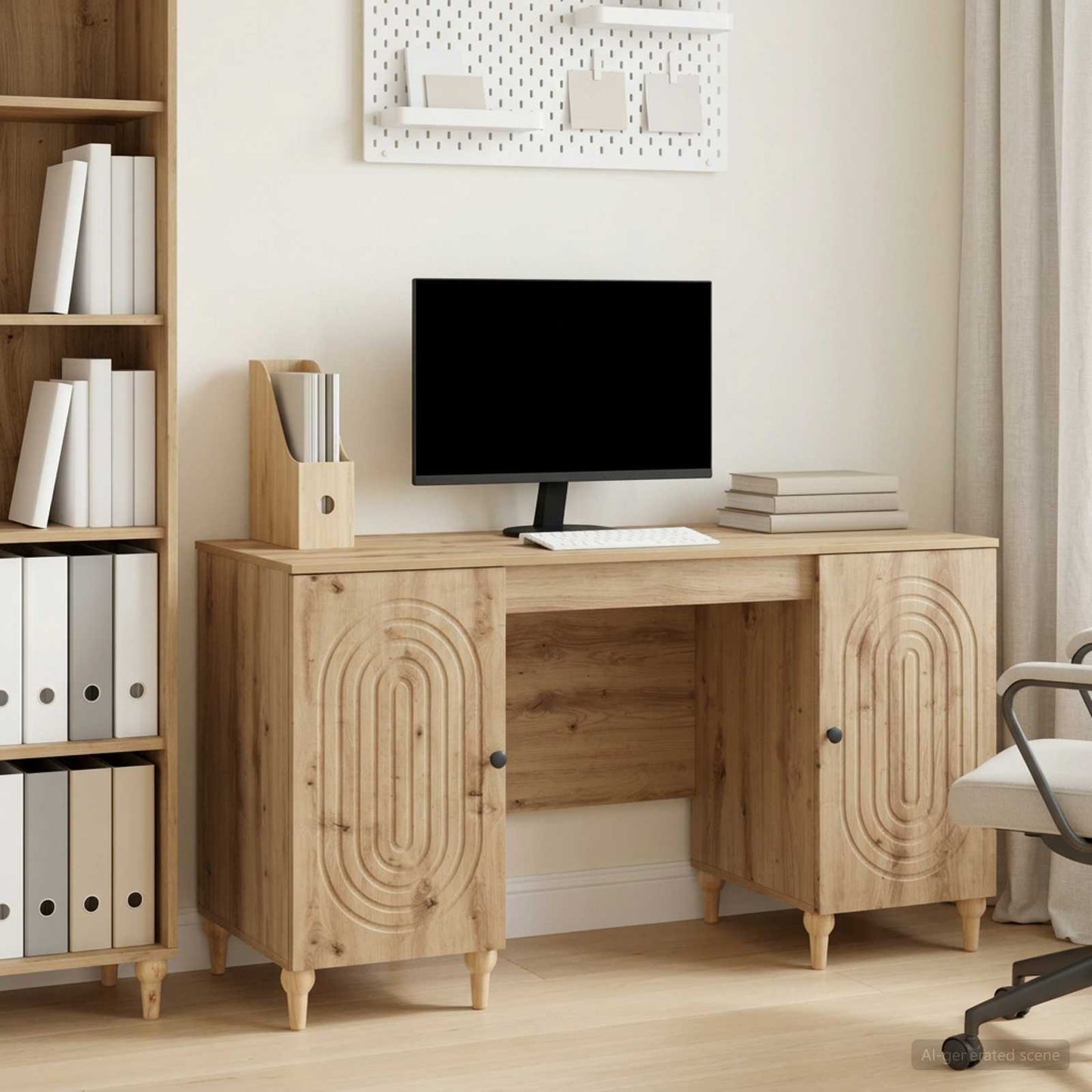 Escritorio 142,5 X 50 X 75 Cm Madera De Ingeniería