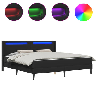 Estructura De Cama Con Colchón 180 X 200 Cm Negro